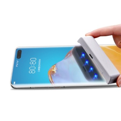 Huawei P40 Pro „Mocolo“ UV Light Irradiation sustiprintos apsaugos skaidrus pilnai dengiantis apsauginis ekrano stiklas | Prieda