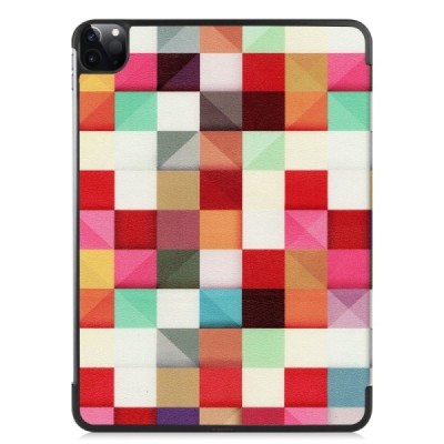 Apple iPad Pro 11 (2021 / 2020 / 2018) atverčiamas spalvotas „Cubes“ dėklas - knygutė | Priedai.lt