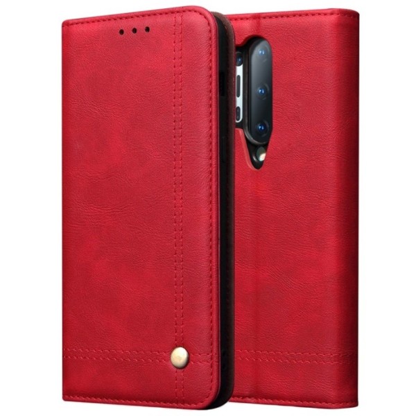 „Deluxe“ atverčiamas dėklas - raudonas (OnePlus 8 Pro)