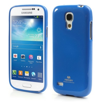 Mercury mėlynas Samsung Galaxy S4 mini TPU kieto silikono dėklas (nugarėlė) / Priedai.lt