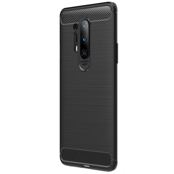 „Carbon“ kieto silikono (TPU) dėklas - juodas (OnePlus 8 Pro)