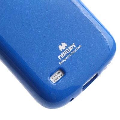 Mercury mėlynas Samsung Galaxy S4 mini TPU kieto silikono dėklas (nugarėlė) / Priedai.lt