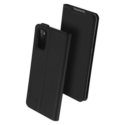 „Dux Ducis“ Skin serijos Samsung Galaxy S20 (G980) juodas odinis atverčiamas dėklas / Priedai.lt