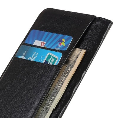 Nokia 2.3 „Split“ juodas odinis atverčiamas dėklas - knygutė | Priedai.lt