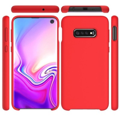 Samsung Galaxy S10e „Shell“ kieto silikono TPU raudonas dėklas - nugarėlė | Priedai.lt