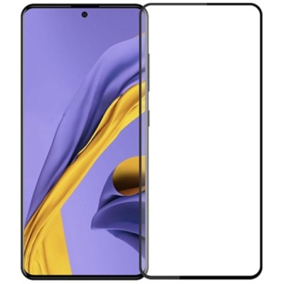 Samsung Galaxy A71 (A715) apsauginis ekrano stiklas „Mocolo“ 9H Tempered Glass (juodas, pilnai dengiantis) 0.26 mm | Priedai.lt