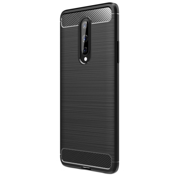 „Carbon“ kieto silikono (TPU) dėklas - juodas (OnePlus 8)