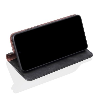 Deluxe atverčiamas juodas odinis OnePlus 8 dėklas - knygutė | Priedai.lt