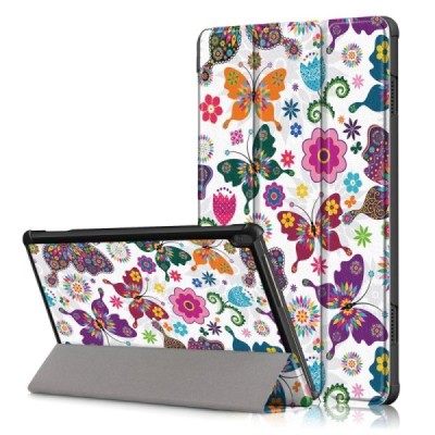 Lenovo Tab M10 10.1" (TB-X605F, X605L, X505F, X505L) atverčiamas „Butterflies“ spalvotas dėklas - knygutė | Priedai.lt