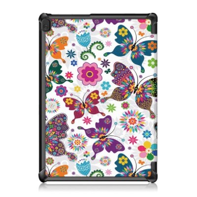 Lenovo Tab M10 10.1" (TB-X605F, X605L, X505F, X505L) atverčiamas „Butterflies“ spalvotas dėklas - knygutė | Priedai.lt