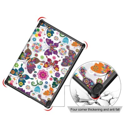 Lenovo Tab M10 10.1" (TB-X605F, X605L, X505F, X505L) atverčiamas „Butterflies“ spalvotas dėklas - knygutė | Priedai.lt
