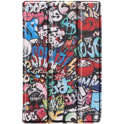 Lenovo Tab M10 Plus 10.3" (TB-X606F) atverčiamas spalvotas „Street Art“ dėklas - knygutė | Priedai.lt