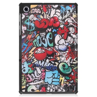 Lenovo Tab M10 Plus 10.3" (TB-X606F) atverčiamas spalvotas „Street Art“ dėklas - knygutė | Priedai.lt