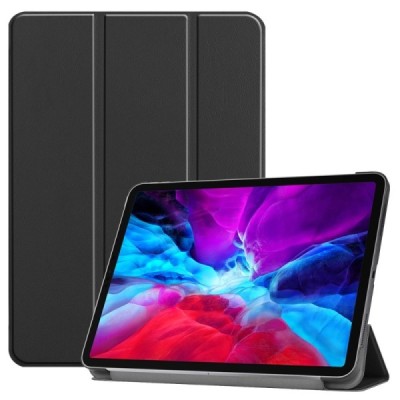 Apple iPad Pro 12.9 (2020, 4-os kartos) atverčiamas juodas odinis dėklas - knygutė | Priedai.lt