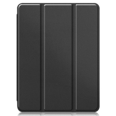 Apple iPad Pro 12.9 (2022 / 2021 / 2020 / 2018) atverčiamas Stylus juodas odinis dėklas - knygutė su vieta liestukui | Priedai.l