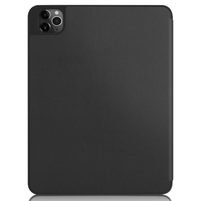 Apple iPad Pro 12.9 (2022 / 2021 / 2020 / 2018) atverčiamas Stylus juodas odinis dėklas - knygutė su vieta liestukui | Priedai.l