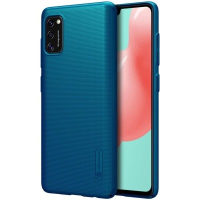 Samsung Galaxy A41 „Nillkin“ Frosted Shield mėlynas plastikinis dėklas, nugarėlė | Priedai.lt