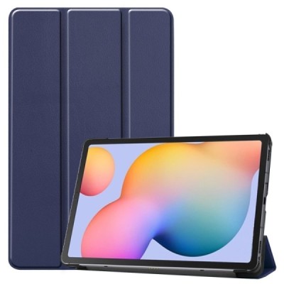 Samsung Galaxy Tab S6 Lite 10.4" (2022) atverčiamas mėlynas odinis dėklas - knygutė | Priedai.lt