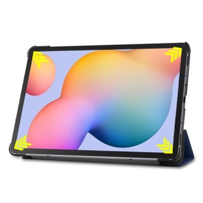 Samsung Galaxy Tab S6 Lite 10.4" (2022) atverčiamas mėlynas odinis dėklas - knygutė | Priedai.lt