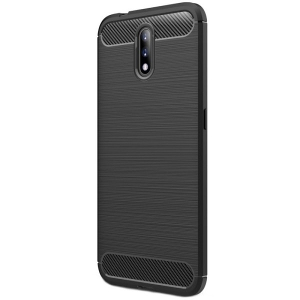 „Carbon“ kieto silikono (TPU) dėklas - juodas (Nokia 2.3)
