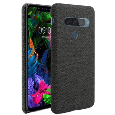 KSQ Cloth LG G8s Thinq juodas plastikinis dėklas - nugarėlė | Priedai.lt