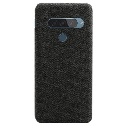 KSQ Cloth LG G8s Thinq juodas plastikinis dėklas - nugarėlė | Priedai.lt
