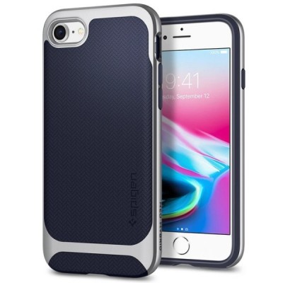 „Spigen“ Neo Hybrid Herringbone sustiprintos apsaugos Apple iPhone 7 / 8 / SE 2020 mėlynas kieto silikono (TPU) ir plastiko dėkl