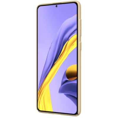 Samsung Galaxy A71 (A715) Nillkin Frosted Shield auksinis plastikinis dėklas, nugarėlė | Priedai.lt