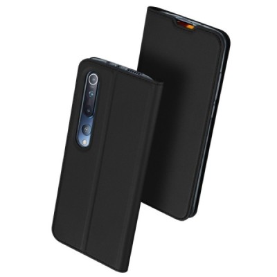 „Dux Ducis“ Skin serijos Xiaomi Mi 10 (10 Pro) juodas odinis atverčiamas dėklas / Priedai.lt