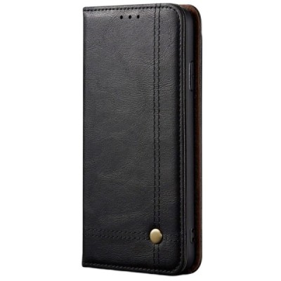 Deluxe atverčiamas juodas odinis Xiaomi Mi 10 (10 Pro) dėklas - knygutė | Priedai.lt