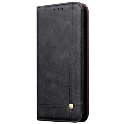 Deluxe atverčiamas juodas odinis Huawei P30 dėklas - knygutė | Priedai.lt