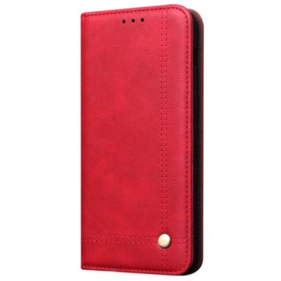 Deluxe atverčiamas raudonas odinis Huawei P30 dėklas - knygutė | Priedai.lt