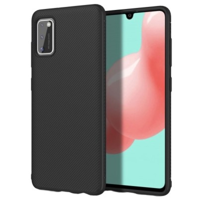 Samsung Galaxy A41 (SM-A415F) „Lenuo“ kieto silikono TPU juodas dėklas - nugarėlė | Priedai.lt