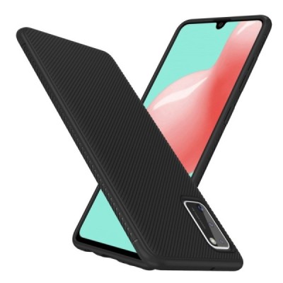 Samsung Galaxy A41 (SM-A415F) „Lenuo“ kieto silikono TPU juodas dėklas - nugarėlė | Priedai.lt