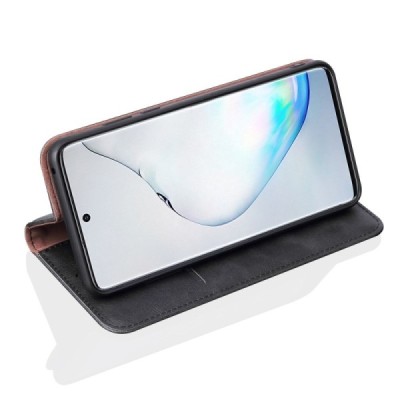 Deluxe atverčiamas juodas odinis Samsung Galaxy Note10 Lite (N770F) dėklas - knygutė | Priedai.lt