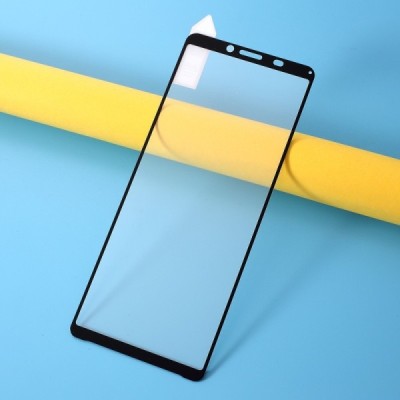 Sony Xperia 10 II „Rurihai“ 9H Tempered Glass sustiprintos apsaugos juodas pilnai dengiantis apsauginis ekrano stiklas | Priedai