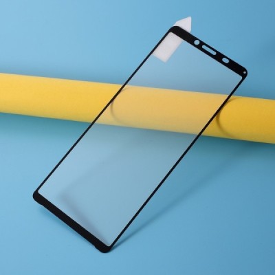 Sony Xperia 10 II „Rurihai“ 9H Tempered Glass sustiprintos apsaugos juodas pilnai dengiantis apsauginis ekrano stiklas | Priedai