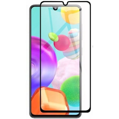 Samsung Galaxy A41 „Rurihai“ 9H Tempered Glass sustiprintos apsaugos juodas pilnai dengiantis apsauginis ekrano stiklas | Prieda