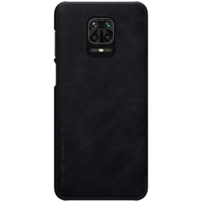 Xiaomi Redmi Note 9 Pro prabangus „Nillkin“ Qin serijos juodas odinis atverčiamas dėklas - knygutė | Priedai.lt
