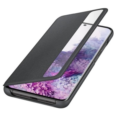 Samsung Galaxy S20 (G980) originalus Smart Clear View Cover (EF-ZG980CBEGEU) atverčiamas juodas dėklas - knygutė | Priedai.lt