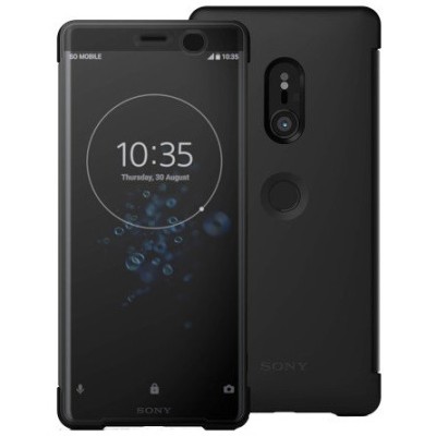 Sony Xperia XZ3 originalus Style Cover Touch atverčiamas juodas dėklas | Priedai.lt