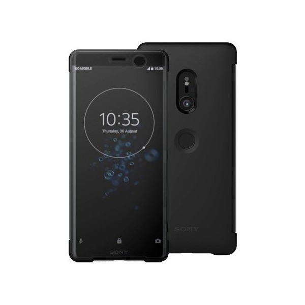 „Sony“ Style Cover Touch atverčiamas dėklas - juodas (Xperia XZ3)