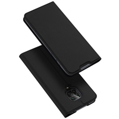 Xiaomi Redmi Note 9 Pro „Dux Ducis“ Skin serijos juodas odinis atverčiamas dėklas - knygutė | Priedai.lt
