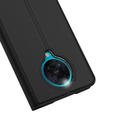 Xiaomi Poco F2 Pro „Dux Ducis“ Skin serijos juodas odinis atverčiamas dėklas - knygutė | Priedai.lt