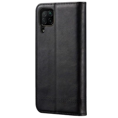 Deluxe atverčiamas juodas odinis Huawei P40 Lite dėklas - knygutė | Priedai.lt