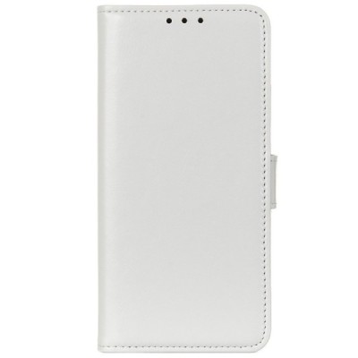 Huawei P40 Lite atverčiamas baltas odinis dėklas, knygutė - piniginė / Priedai.lt