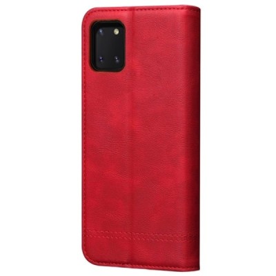 Deluxe atverčiamas raudonas odinis Samsung Galaxy Note10 Lite (N770F) dėklas - knygutė | Priedai.lt