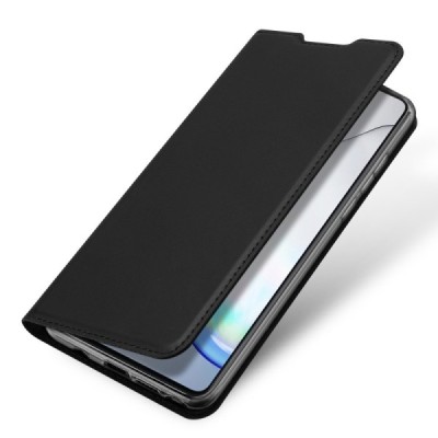 „Dux Ducis“ Skin serijos Samsung Galaxy Note10 Lite (N770F) juodas odinis atverčiamas dėklas | Priedai.lt