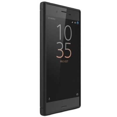 Sony Xperia XZ ir Sony Xperia XZs „Carbon“ kieto silikono TPU juodas dėklas - nugarėlė | Priedai.lt