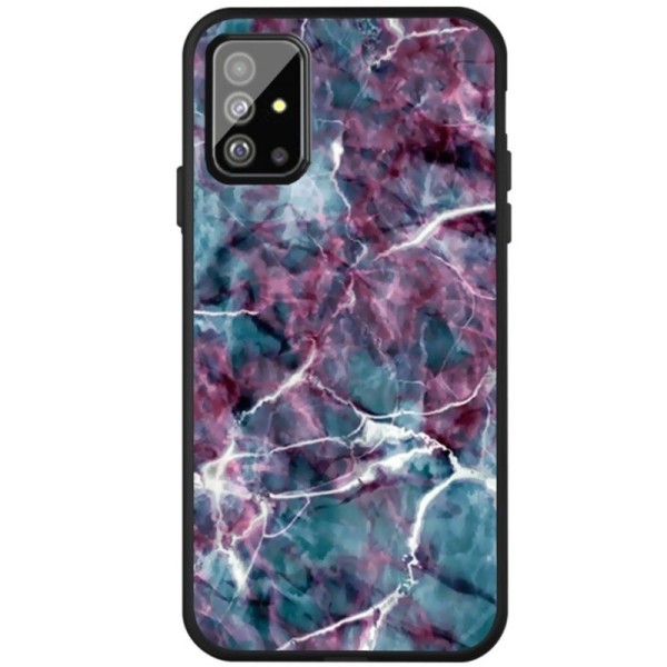 „Marble“ kieto silikono (TPU) dėklas - violetinis (Galaxy A51)